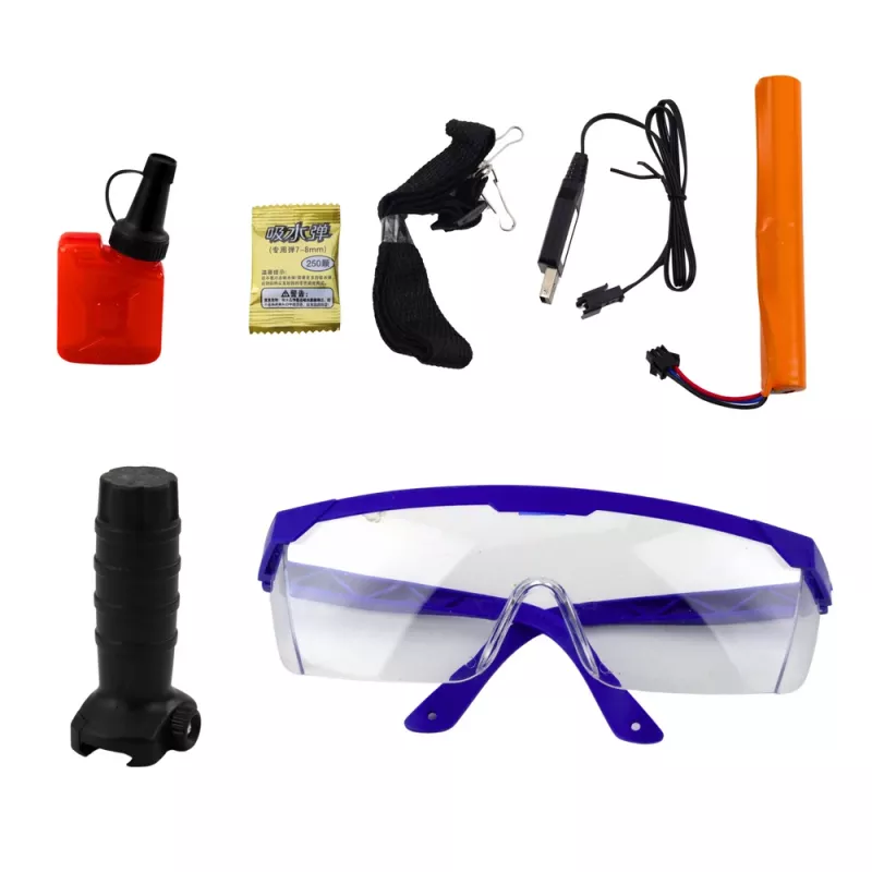 LEAN TOYS Espingarda de assalto para bolas de água hidrogel óculos de mira preto 86cm