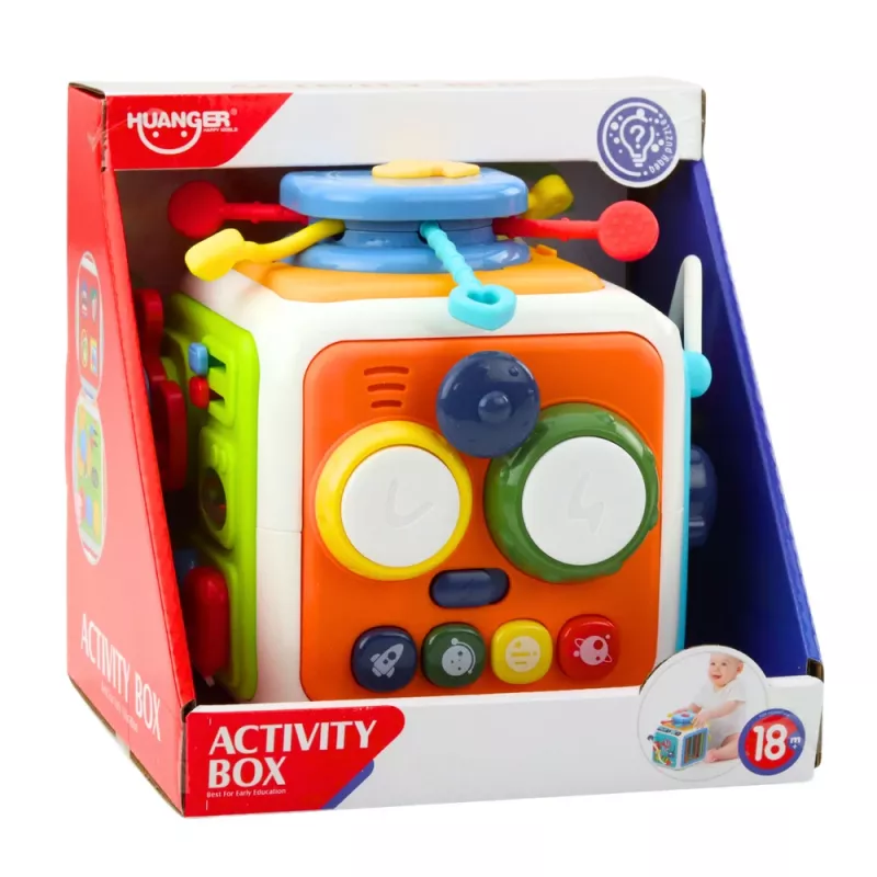 LEAN TOYS Cubo classificador interativo educativo sensorial sons colorido