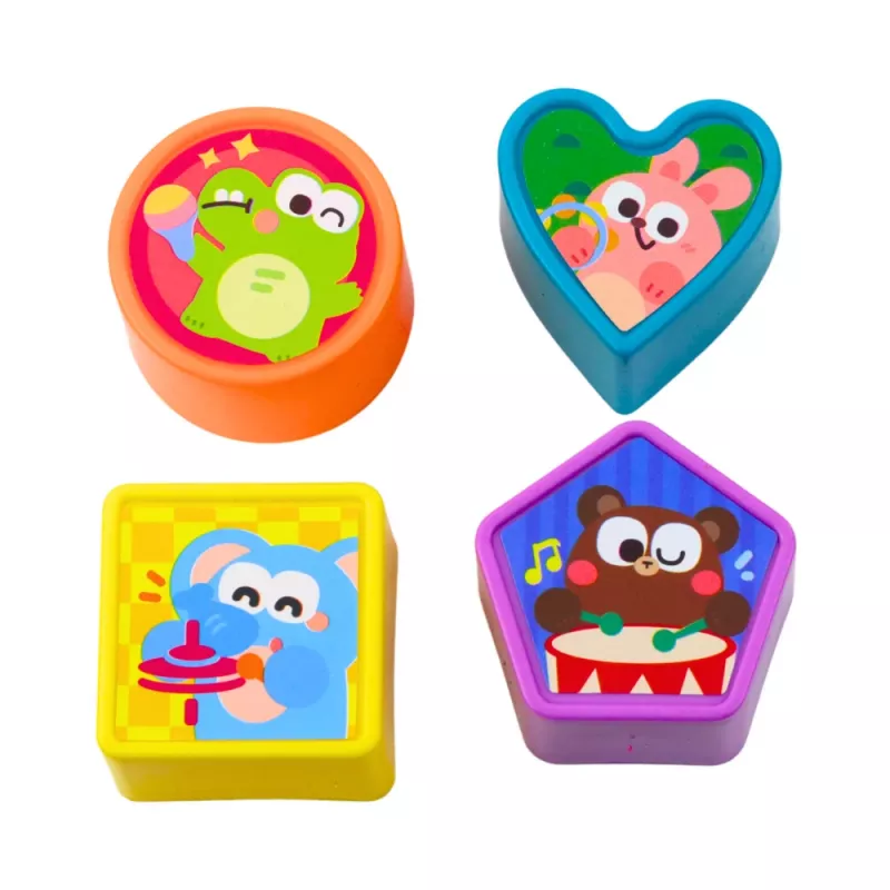 LEAN TOYS Cubo classificador interativo educativo sensorial sons colorido