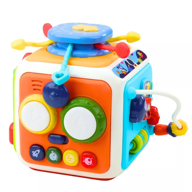LEAN TOYS Cubo classificador interativo educativo sensorial sons colorido