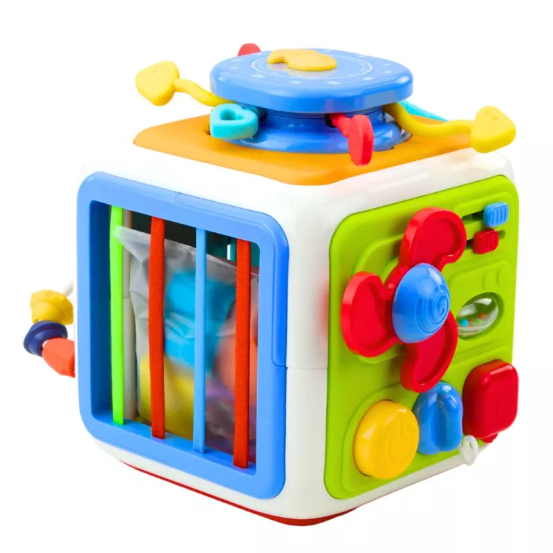 LEAN TOYS Cubo classificador interativo educativo sensorial sons colorido