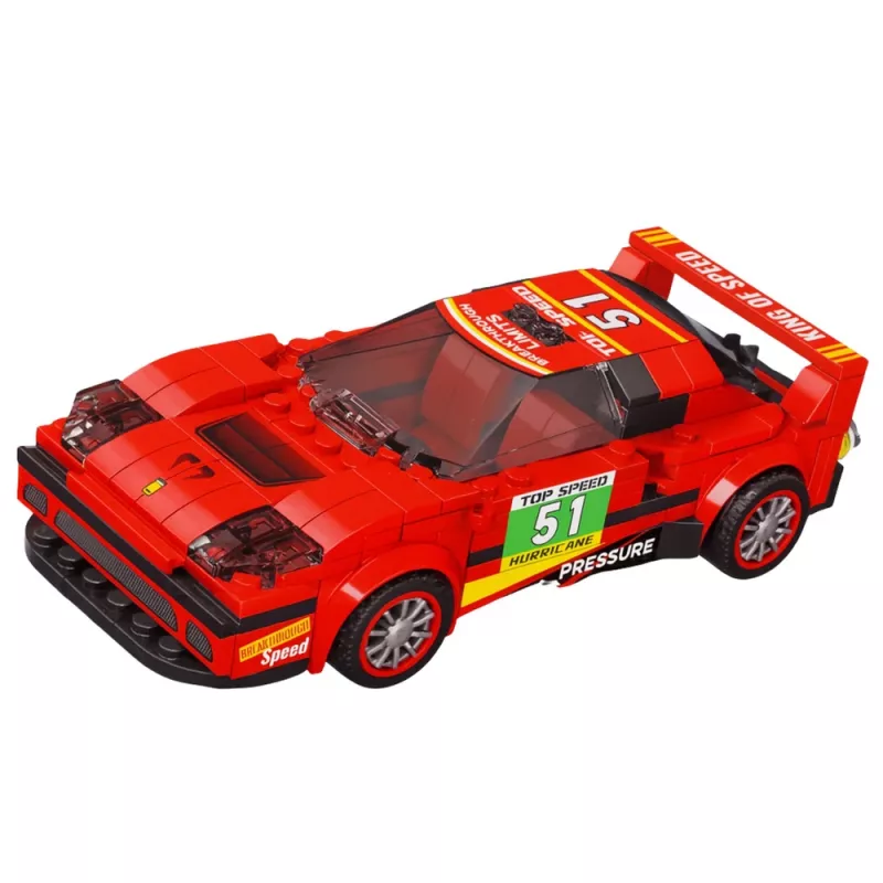 LEAN TOYS Blocos de construção carro robô 2em1 vermelho motorizado 329 peças