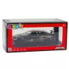 LEAN TOYS Carro desportivo de metal pull-back luzes sons preto 1:32