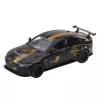 LEAN TOYS Carro desportivo de metal pull-back luzes sons preto 1:32