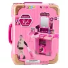 LEAN TOYS Conjunto de toucador em mala 2em1 rosa