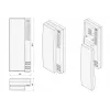 ACO INS-UP720B UNIFON - Hold, telefone de intercomunicador digital de 1 botão, branco