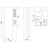ACO INS-UP UNIFON - Telefone de intercomunicador áudio de 2 botões com fixação magnética do telefone, branco