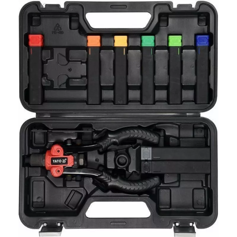 Yato YT-36091 Conjunto de rebiteira manual com 4 bicos e rebites