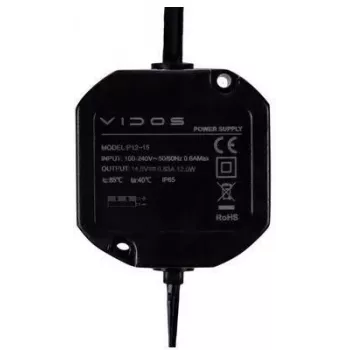 VIDOS P12/15 Fonte de Alimentação 12V 1,5A Calha DIN