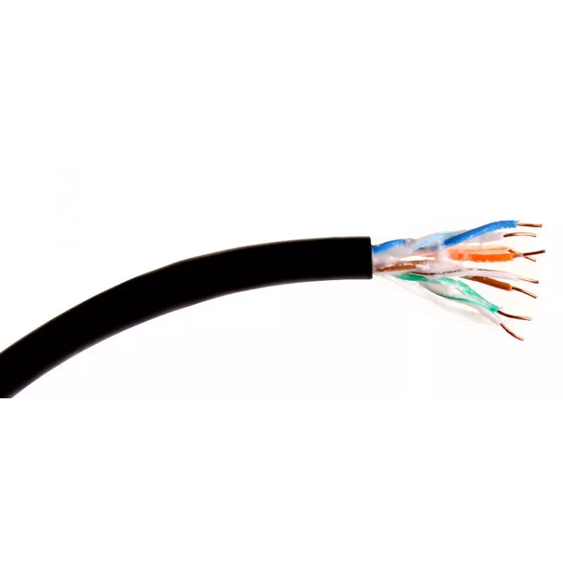 GETFORT Cabo Exterior Premium Cat.5e U/UTP UV com Gel 500m Preto