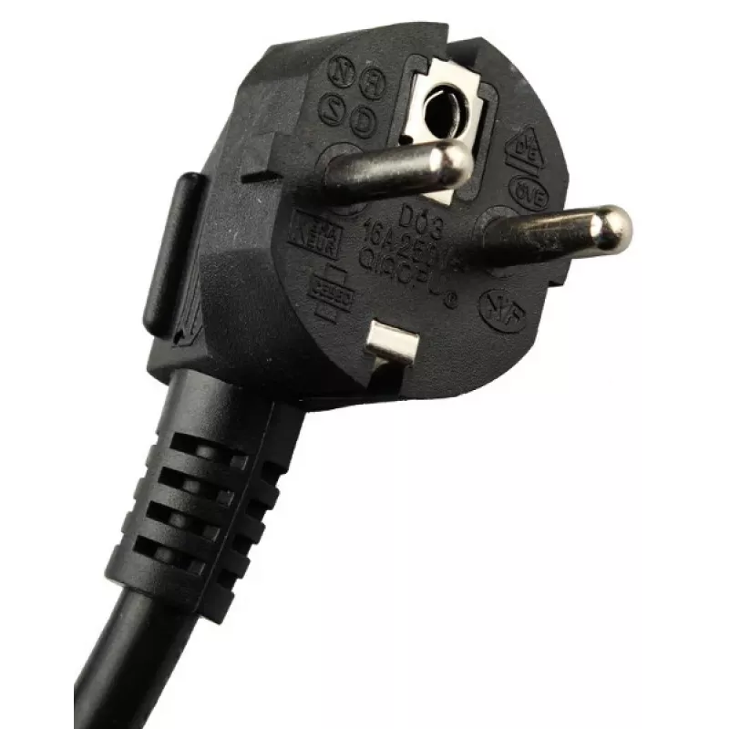 GETFORT LGF-06-Z Unidade de Distribuição de Energia (PDU) 19 polegadas 1U 6 Tomadas Schuko - Cabo 1,8 m, 16 A, 230 V, Preto