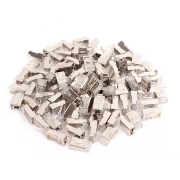 GETFORT Conector Blindado RJ45 CAT.5e 8P8C (100 Unidades)