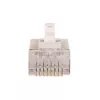 GETFORT Conector Blindado RJ45 Cat.6 8P8C (100 Unidades) - Contactos Dourados, Transparente