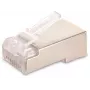 GETFORT Conector Blindado RJ45 Cat.6 8P8C (100 Unidades) - Contactos Dourados, Transparente