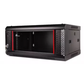 GETFORT Armário de Rede de Parede CALI 19 polegadas 4U 600x450 - Preto (WGF04-64EH-WGB)