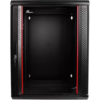 Armário Rack GETFORT CALI 15U 600x550 Montagem na Parede Dupla Secção Preto