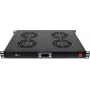 Painel de Rack GETFORT GF-FAN4TR 1U com 4 Ventiladores Controlados por Termóstato, 230V, Preto