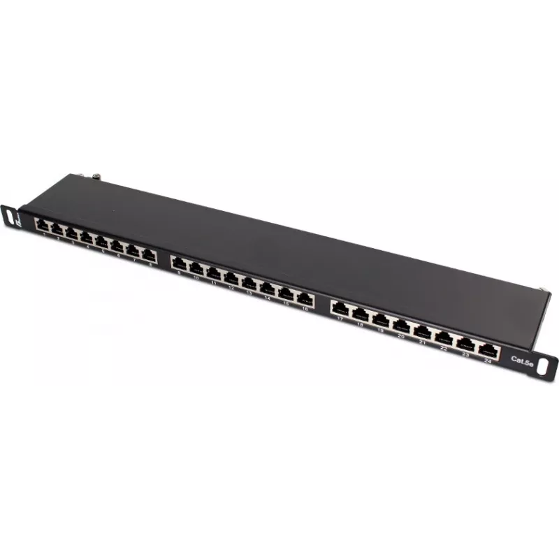 Painel de Patch FTP Cat.5e 24 Portas 0.5U Preto GETFORT PGF-5EFTP24-B8