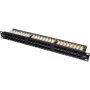 Painel de Patch UTP Cat.6 48 Portas 2U 19 inch Montagem em Rack Preto GETFORT PGF-6UTP48-B9