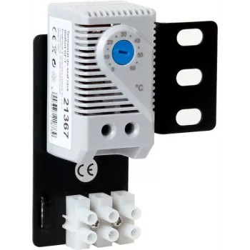 GETFORT GF-T termostato para ventoinha de rack, 230V AC, 0-60°C, calha DIN, RAL 7035