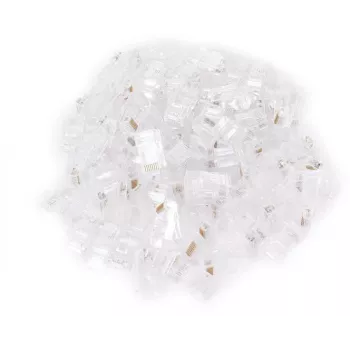 GETFORT conector modular RJ45 Cat.6 UTP pass-through 8P8C (pack de 100) - transparente