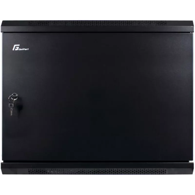 GETFORT CALI 9U 600x600 armário de servidor de parede com porta maciça de aço - preto