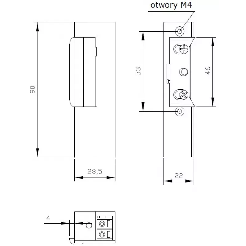 ELEKTRA-PLUS R3 trinco elétrico direito sem bloqueio 2191