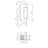 ELEKTRA-PLUS R5 trinco elétrico com bloqueio, simétrico, estreito 16,5mm 9125