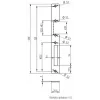 ELEKTRA-PLUS espelho para fechaduras de embutir, zincado, 200x20mm