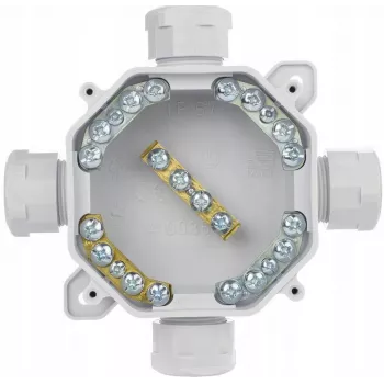 PAWBOL A.0035 Caixa de Derivação Estanque de Sobrepor PG16, IP67 (5x4mm²), Cinzento