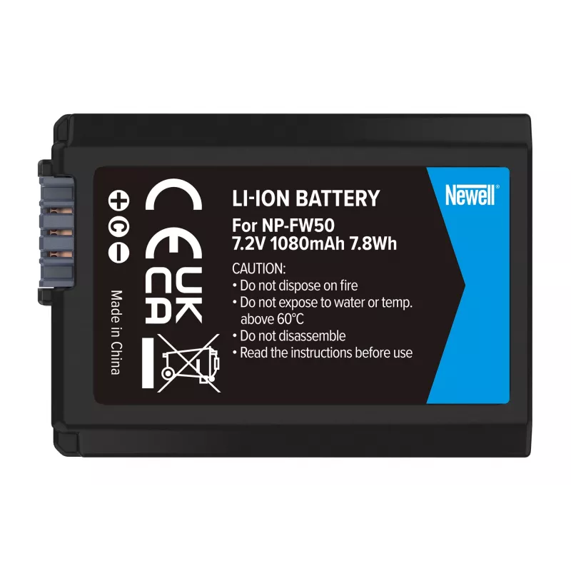 Newell Bateria de Substituição para Sony NP-FW50, 1100mAh, 7,4V Li-Ion, Preto
