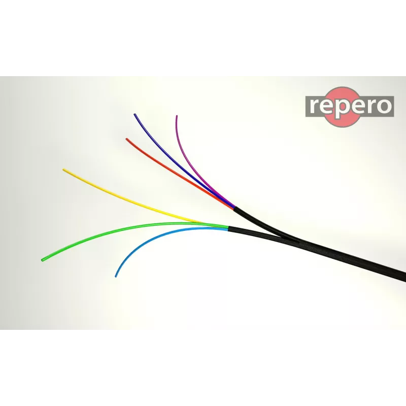 REPERO 735 Fita de Aviso Industrial 25mm x 25m Branco-Preto