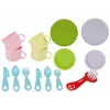 LEAN TOYS Lavatório colorido com torneira e máquina de lavar loiça com acessórios