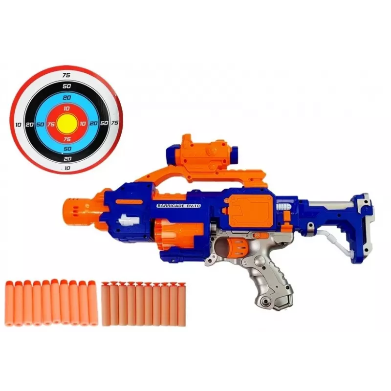 LEAN TOYS Espingarda de espuma com alvo giratório 45 cm