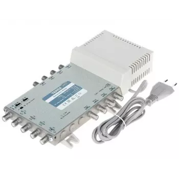 TERRA Multiswitch MR-508 Amplificador de distribuição de satélite e terrestre 5 in/8 out