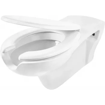 DEANTE Sanita com assento para pessoas com mobilidade reduzida - Sanita compacta de saída horizontal, cerâmica branca, assento com fecho suave, descarga dupla 3/6L