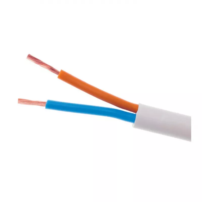 ELEKTROKABEL OMY 2x1mm² H03VV-F cabo elétrico branco 100m