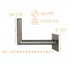 Suporte de parede angular CORAB USL-48/400AL 48mm 400mm alumínio
