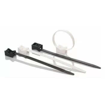 Suporte de cabos universal TRYTYT UP-1035UV com fita, resistente a UV, preto, 100 unid.