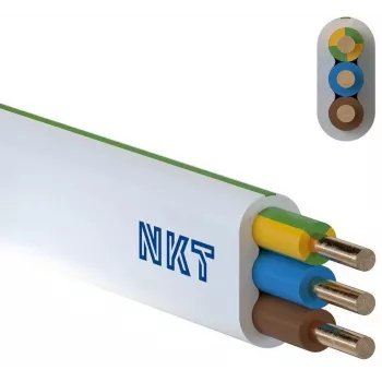 Cabo elétrico NKT instal PLUS YDYp 3x2,5 mm² 100m branco