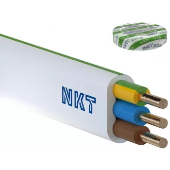 Cabo elétrico NKT instal PLUS YDYp 3x2,5 mm² 100m branco