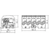 Bloco de distribuição SIMET SIMBLOCK SCB 25-5X Al/Cu 80/150 1x10-25mm² 5x1.5-16mm² cinzento