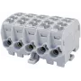 Bloco de distribuição SIMET SIMBLOCK SCB 25-5X Al/Cu entrada 1x25mm² saída 5x1,5-16mm² cinzento