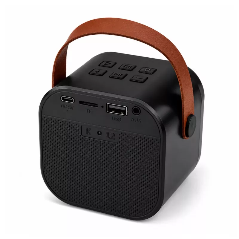 Conjunto de karaoke LEAN altifalante Bluetooth dois microfones luzes LED preto