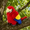 Papagaio de peluche Arara ave exótica mascote peluche vermelho 24 cm LEAN TOYS