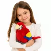 Papagaio de peluche Arara ave exótica mascote peluche vermelho 24 cm LEAN TOYS