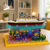 Blocos de construção navio Titanic num recife de coral 3892 peças LEAN TOYS