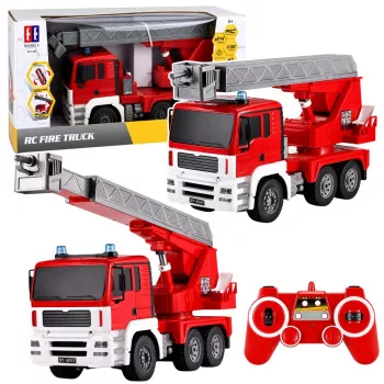 Veículo de bombeiros com lança rotativa 660°, radiocontrolado RC 1:20 LEAN TOYS