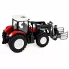 Trator agrícola vermelho RC com garra de fardos 1:24 LEAN TOYS
