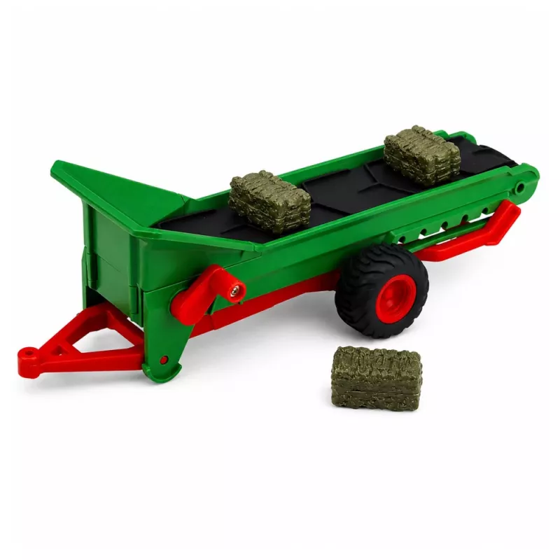 Trator agrícola com tapete transportador, luzes de fardos RC, controlo remoto, escala 1:24 LEAN TOYS
